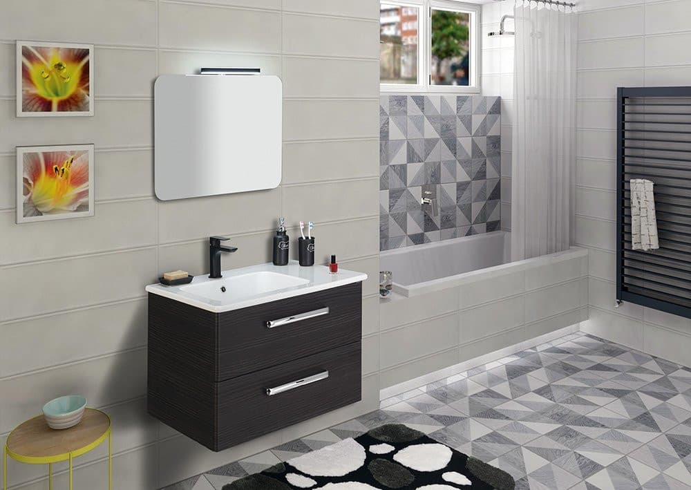 ISHAPE lustro ze ściętą krawędzią 50x70cm, zaokrąglone rogi, CU free