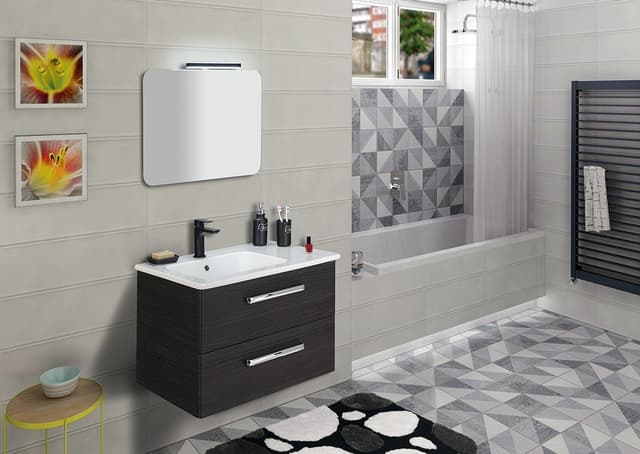 ISHAPE lustro ze ściętą krawędzią 50x70cm, zaokrąglone rogi, CU free