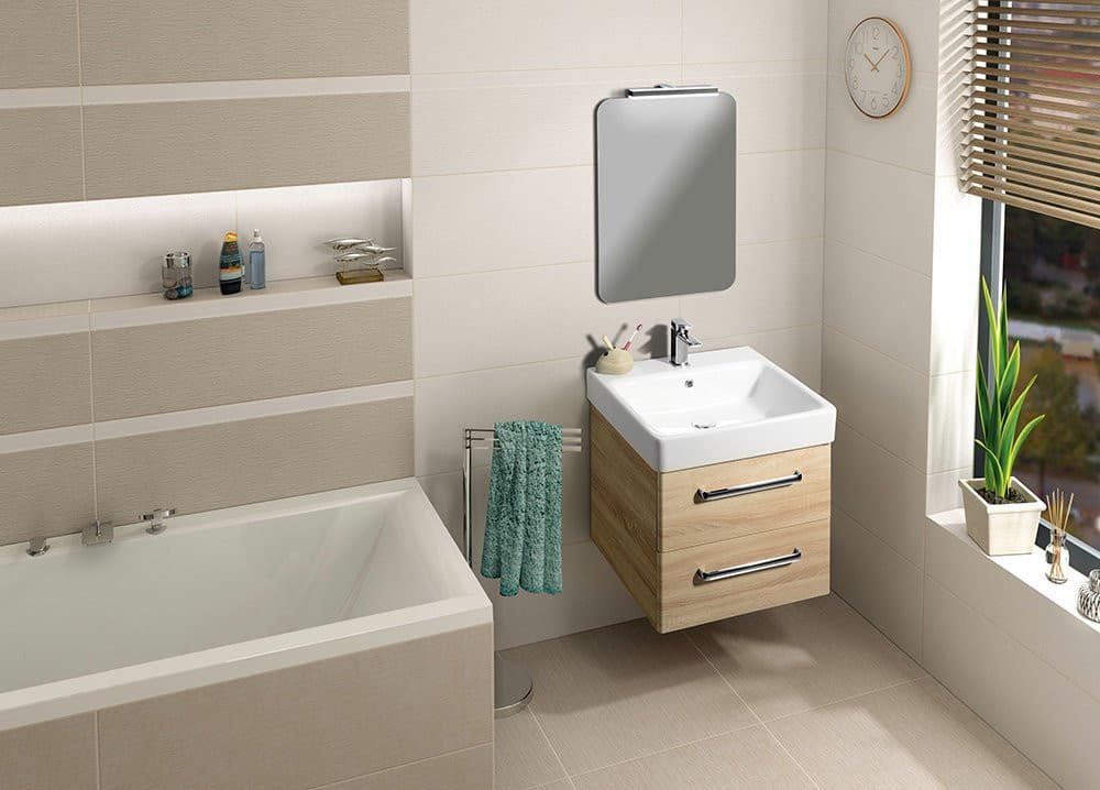 ISHAPE lustro ze ściętą krawędzią 60x80cm, zaokrąglone rogi, CU free