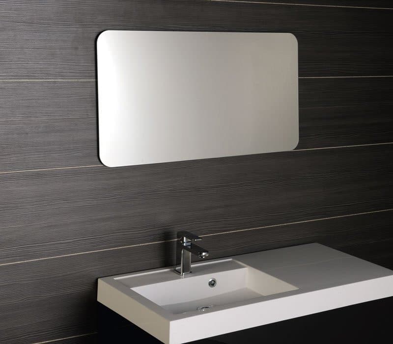 ISHAPE lustro ze ściętą krawędzią 100x50cm, zaokrąglone rogi, CU free