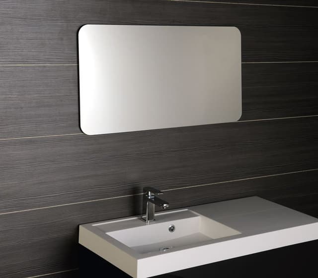 ISHAPE lustro ze ściętą krawędzią 100x50cm, zaokrąglone rogi, CU free