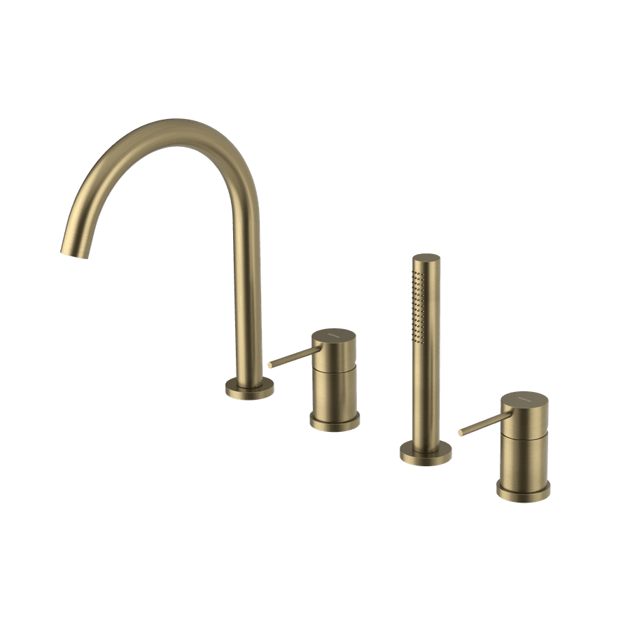 ULTRAMIX 4-otworowa bateria wannowa na brzeg wanny, złoto mat