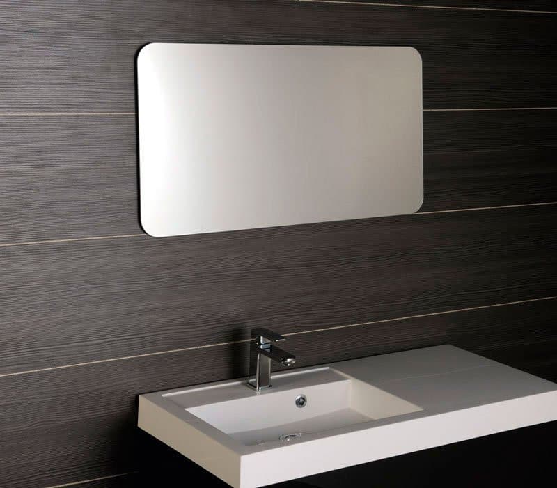 ISHAPE lustro ze ściętą krawędzią 120x60cm, zaokrąglone rogi, CU free