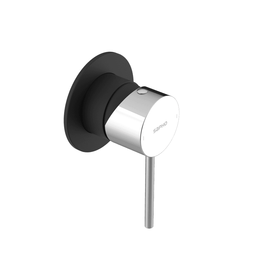 ULTRAMIX bateria prysznicowa podtynkowa, 1 wyjście, czarny matt/chrom