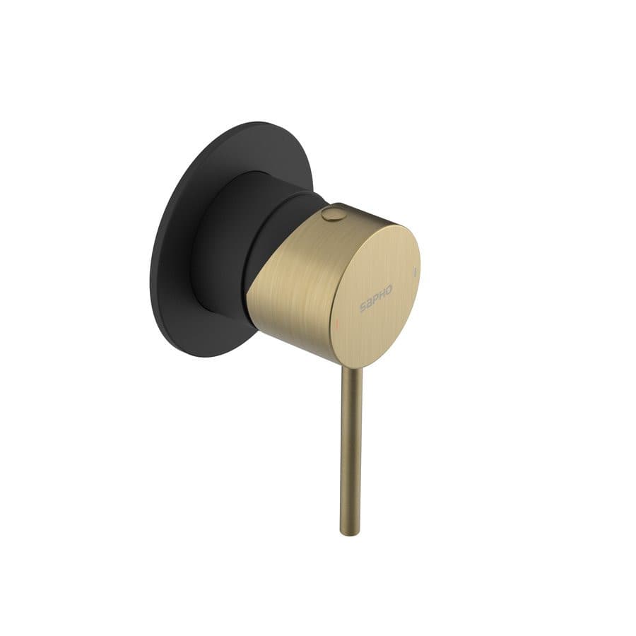 ULTRAMIX bateria prysznicowa podtynkowa, 1 wyjście, czarny matt/złoto mat