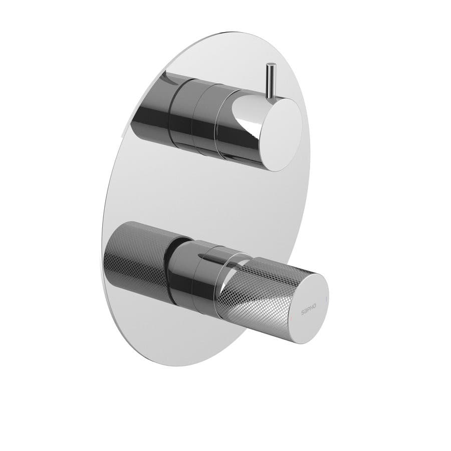 ULTRATAP bateria prysznicowa podtynkowa, 3 wyjścia, obrotowy przełącznik, chrom