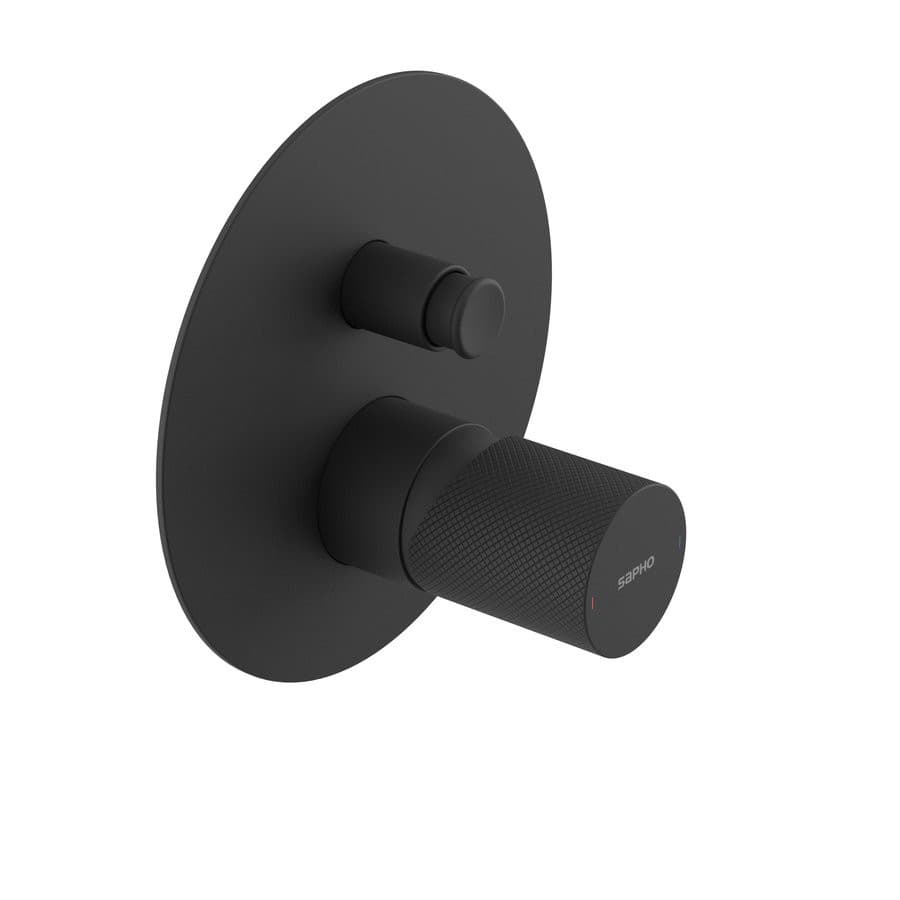 ULTRATAP bateria prysznicowa podtynkowa, 2 wyjście, czarny mat