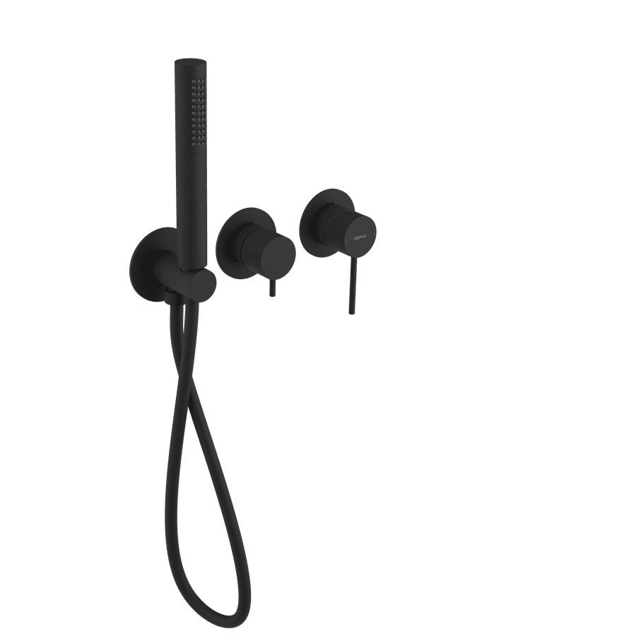 ULTRASAN bateria prysznicowa/wannowa podtynkowa, 2 funkcje, czarny mat