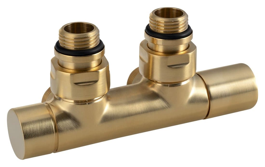 TWIN zestaw przyłączeniowy zespolony, rozstaw 50 mm, złoty mat