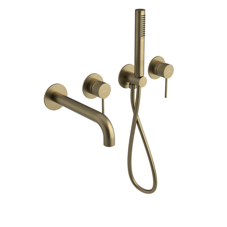 ULTRASAN bateria wannowa podtynkowa, kompletna, 2 wyjścia, złoty mat