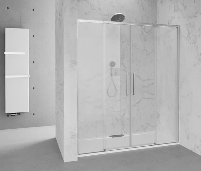 ALTIS drzwi prysznicowe przesuwne 1670-1710mm, wysokość 2000mm, szkło czyste