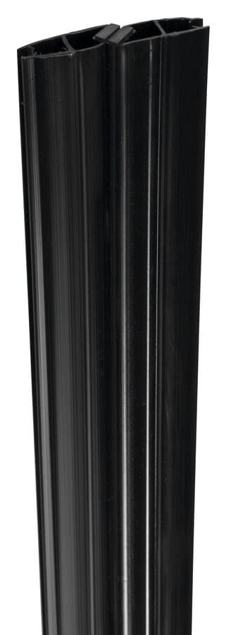 Zestaw uszczelek magnetycznych 45° do szkła 6/6mm, 2000mm, czarny