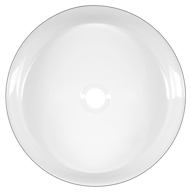 FIASTRA umywalka ceramiczna nablatowa, średnica 40cm, czarny mat