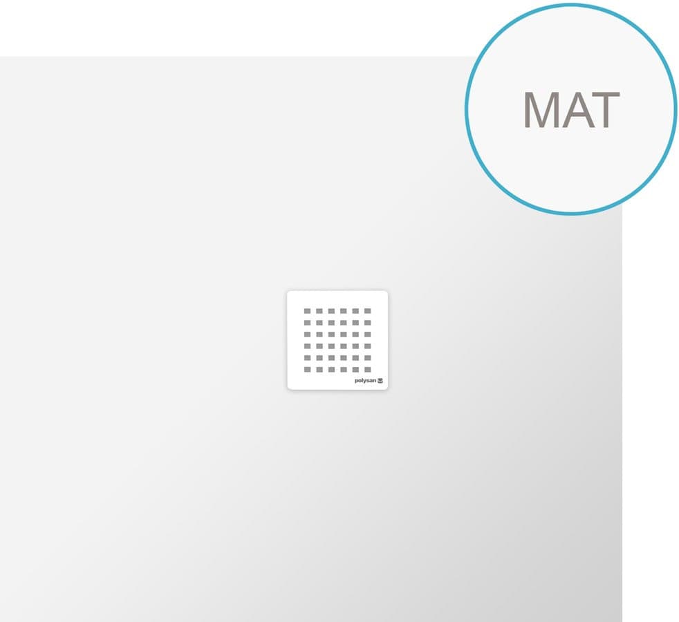 FLEXIA brodzik kompozytowy z możliwością docinania 110x100cm, biały mat