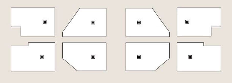 FLEXIA brodzik kompozytowy z możliwością docinania 110x100cm, biały mat