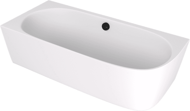SUSSI L wanna przyścienna, narożna, kompozyt, 160x70x49,5cm, biały mat