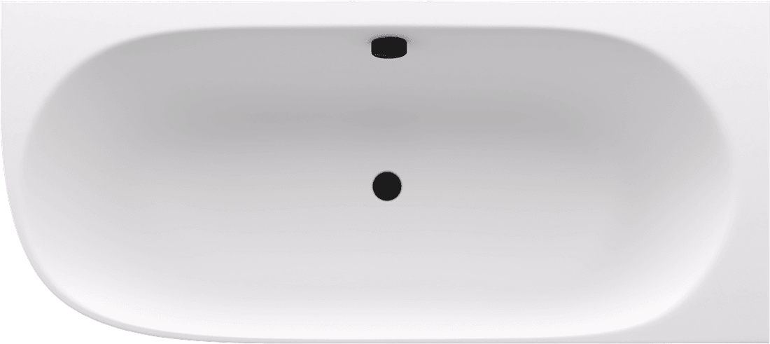 SUSSI R wanna przyścienna, narożna, kompozyt, 160x70x49,5cm, biały mat