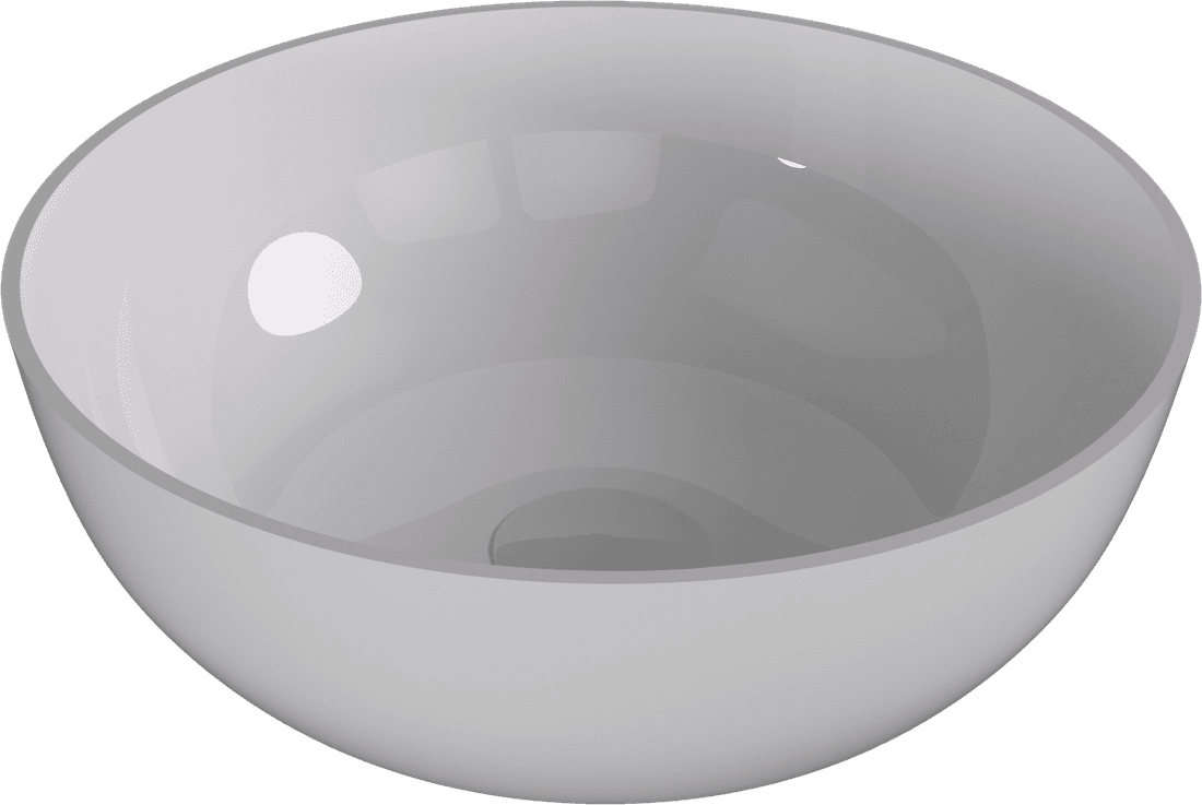 BANERA ROUND umywalka kompozytowa nablatowa, średnica 39cm, biały