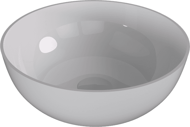 BANERA ROUND umywalka kompozytowa nablatowa, średnica 39cm, biały