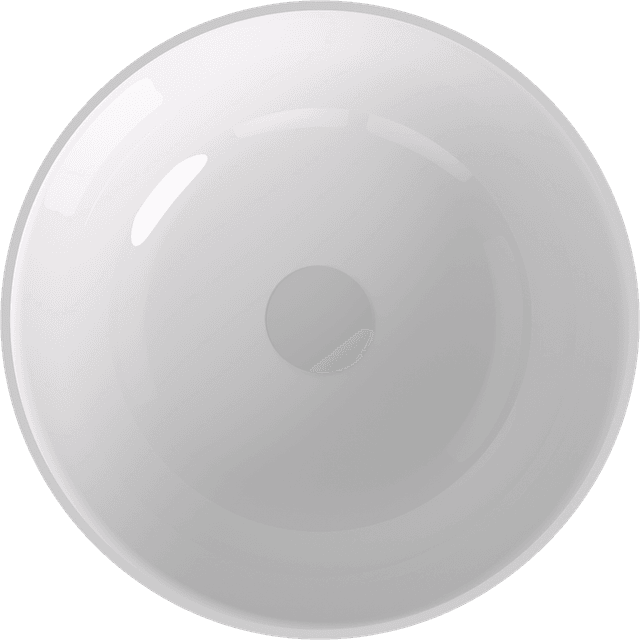 BANERA ROUND umywalka kompozytowa nablatowa, średnica 39cm, biały