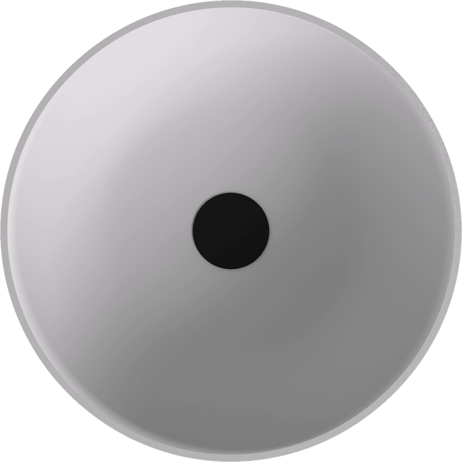 BANERA ROUND umywalka kompozytowa nablatowa, średnica 39cm, biały mat