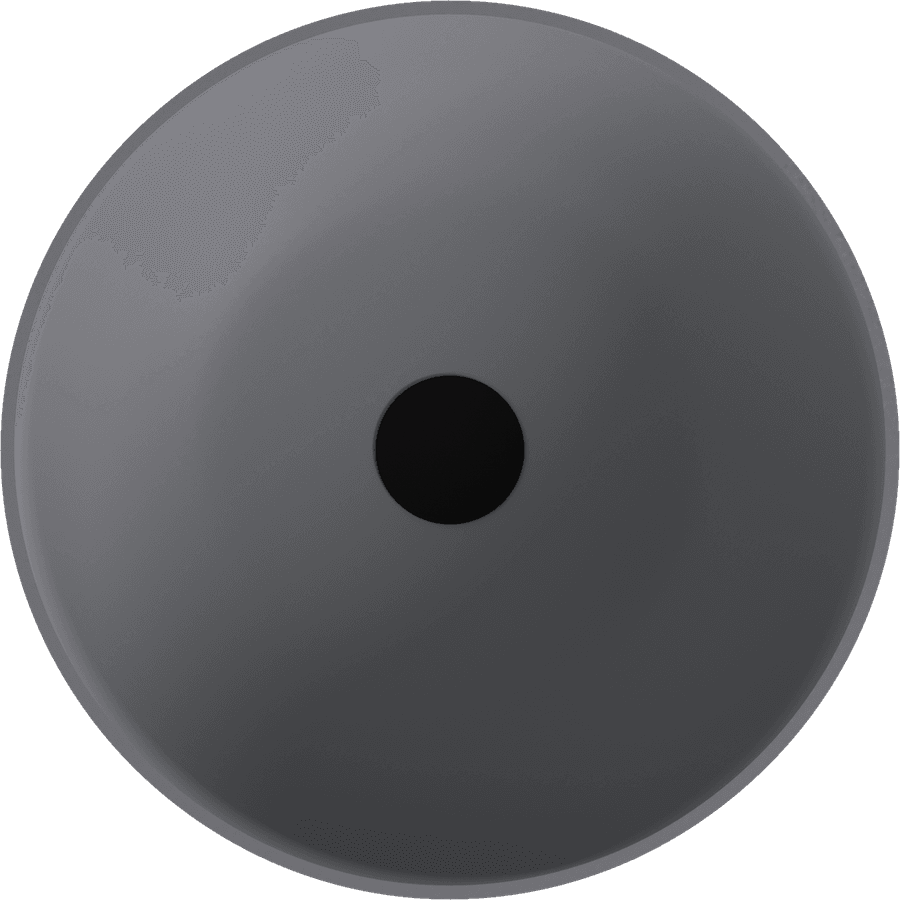 BANERA ROUND umywalka kompozytowa nablatowa, średnica 39cm, szary mat