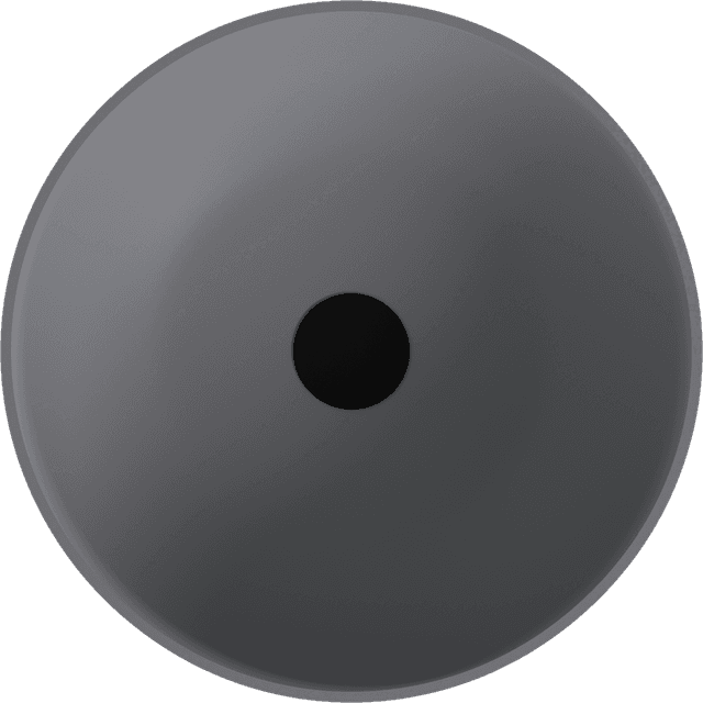 BANERA ROUND umywalka kompozytowa nablatowa, średnica 39cm, szary mat