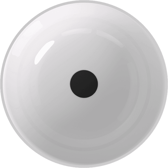 BANERA ROUND umywalka kompozytowa nablatowa, średnica 39cm, biały/szary mat