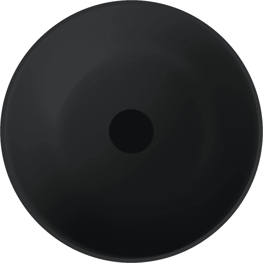 BANERA ROUND umywalka kompozytowa nablatowa, średnica 39cm, antracyt mat