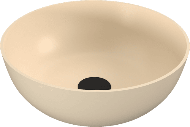 BANERA ROUND umywalka kompozytowa nablatowa, średnica 39cm, beż mat