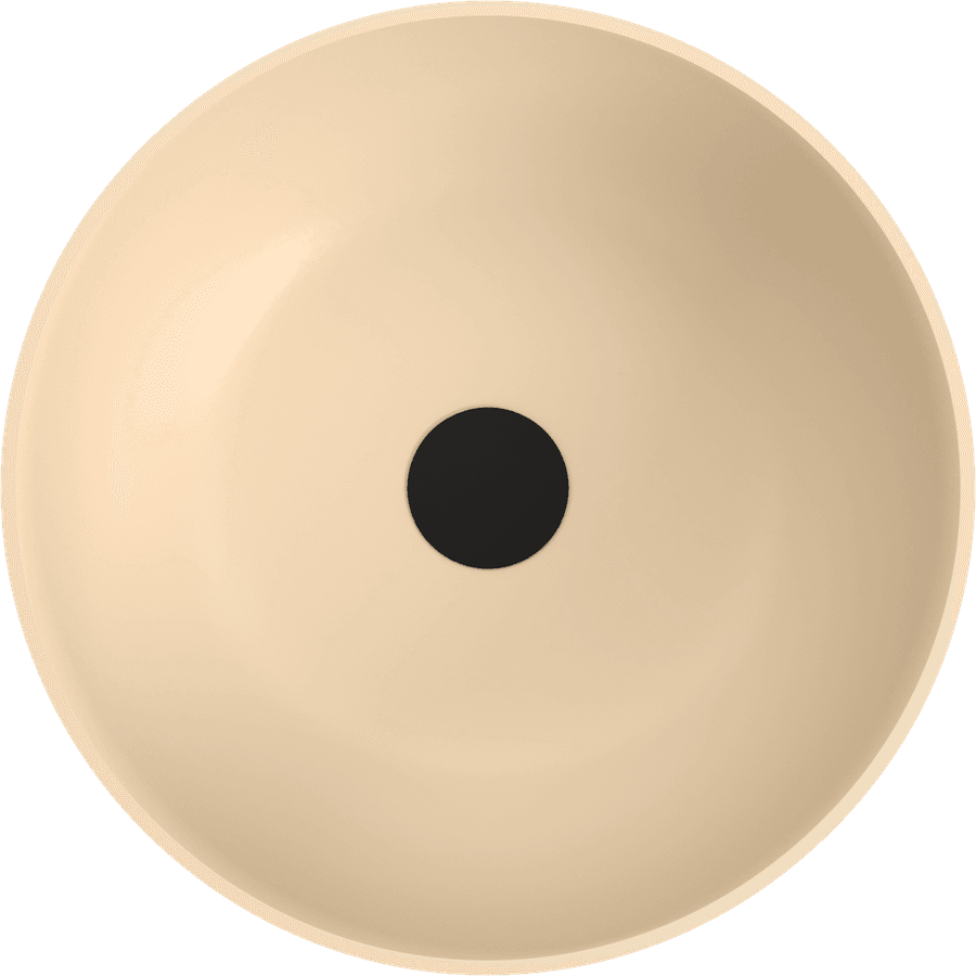 BANERA ROUND umywalka kompozytowa nablatowa, średnica 39cm, beż mat