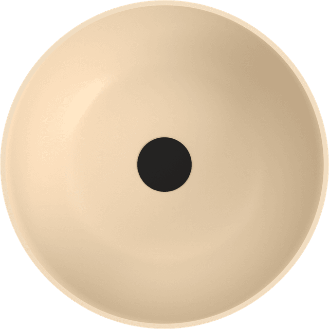 BANERA ROUND umywalka kompozytowa nablatowa, średnica 39cm, beż mat