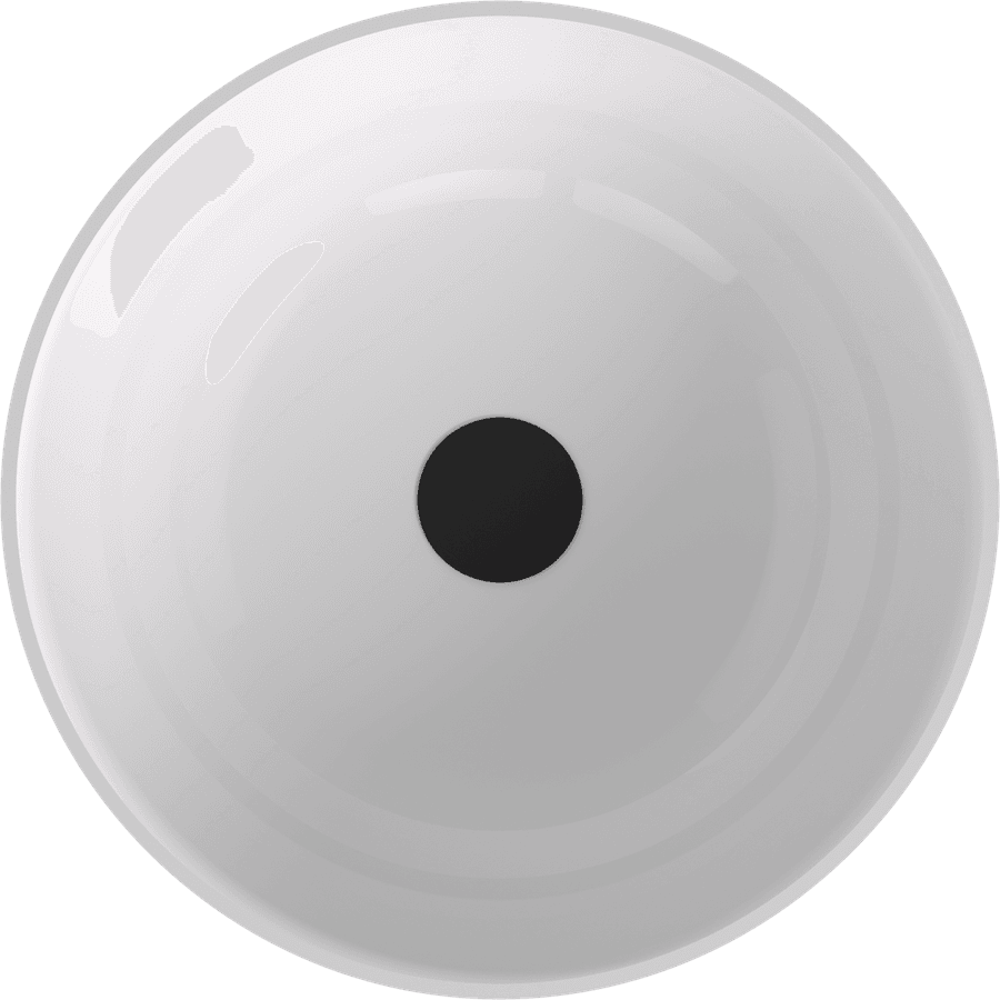 BANERA ROUND umywalka kompozytowa nablatowa, średnica 39cm, biały/beż mat