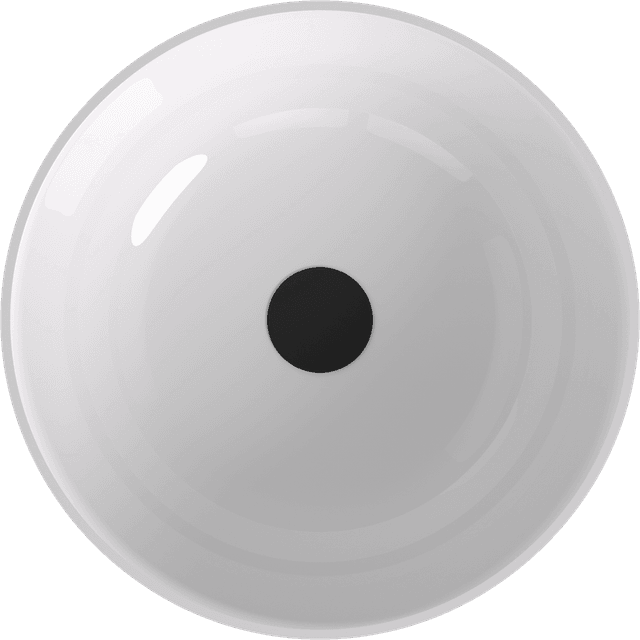 BANERA ROUND umywalka kompozytowa nablatowa, średnica 39cm, biały/beż mat