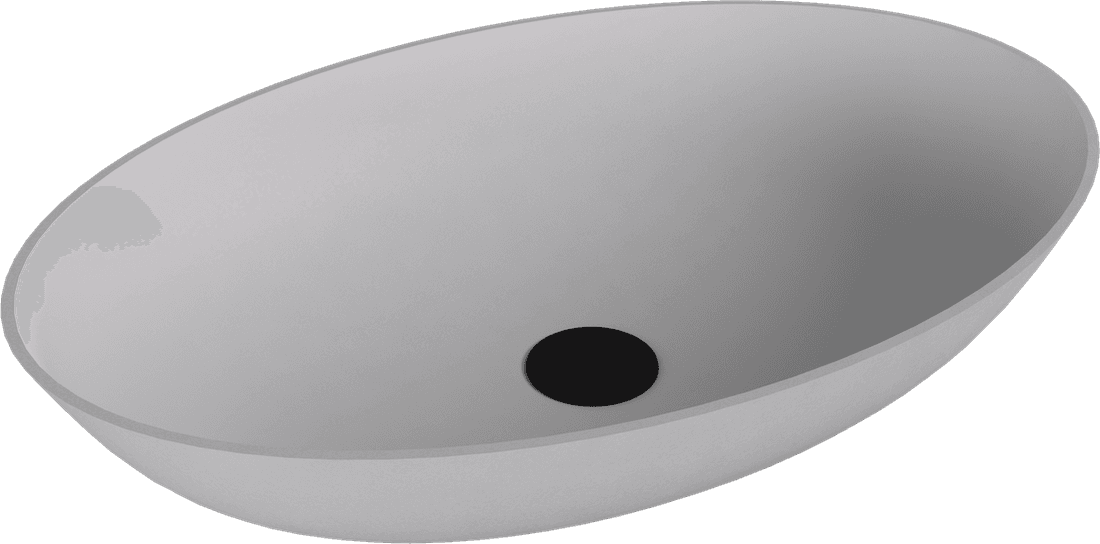 BANERA OVAL umywalka kompozytowa nablatowa, 60x40cm, biały mat