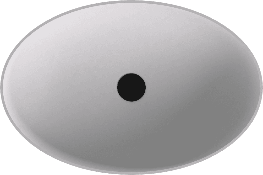 BANERA OVAL umywalka kompozytowa nablatowa, 60x40cm, biały mat