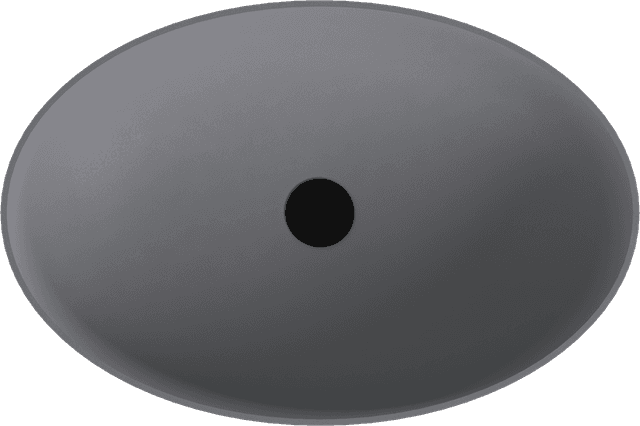 BANERA OVAL umywalka kompozytowa nablatowa, 60x40cm, szary mat