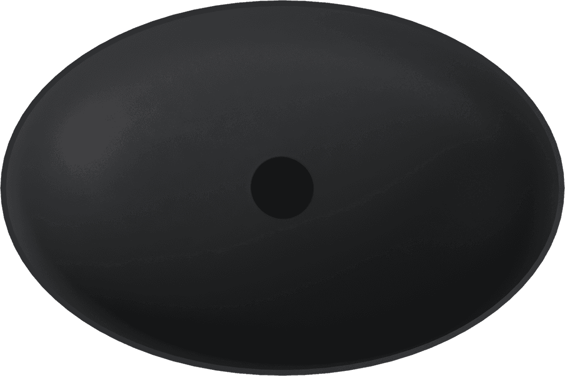 BANERA OVAL umywalka kompozytowa nablatowa, 60x40cm, antracyt mat
