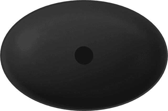 BANERA OVAL umywalka kompozytowa nablatowa, 60x40cm, antracyt mat
