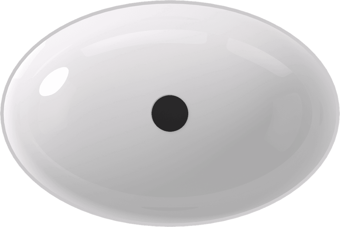 BANERA OVAL umywalka kompozytowa nablatowa, 60x40cm, biały/brązowy mat