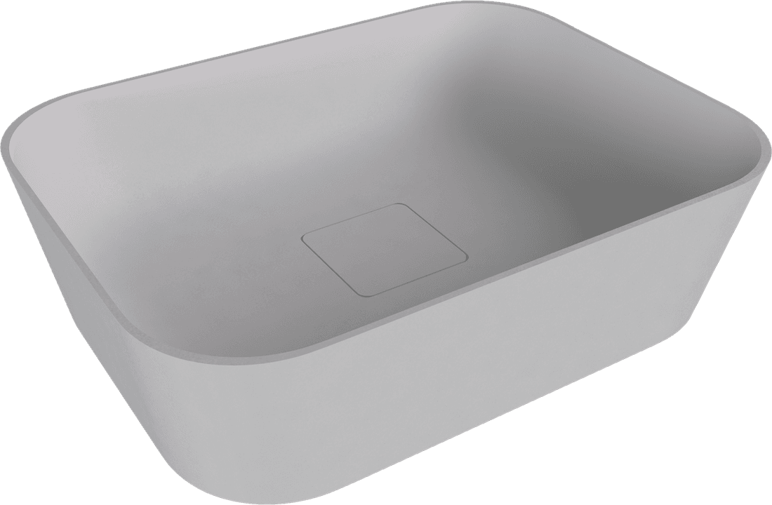 BANERA SQUARE umywalka kompozytowa nablatowa, 50x36cm, biały mat