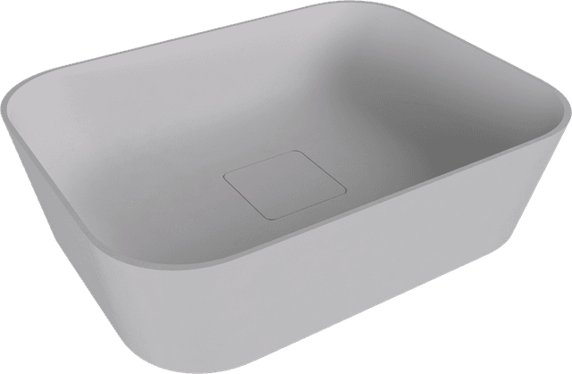 BANERA SQUARE umywalka kompozytowa nablatowa, 50x36cm, biały mat