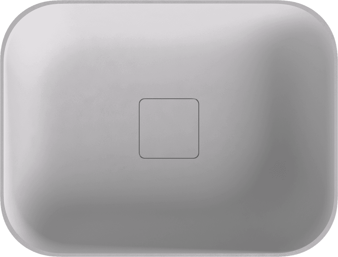 BANERA SQUARE umywalka kompozytowa nablatowa, 50x36cm, biały mat