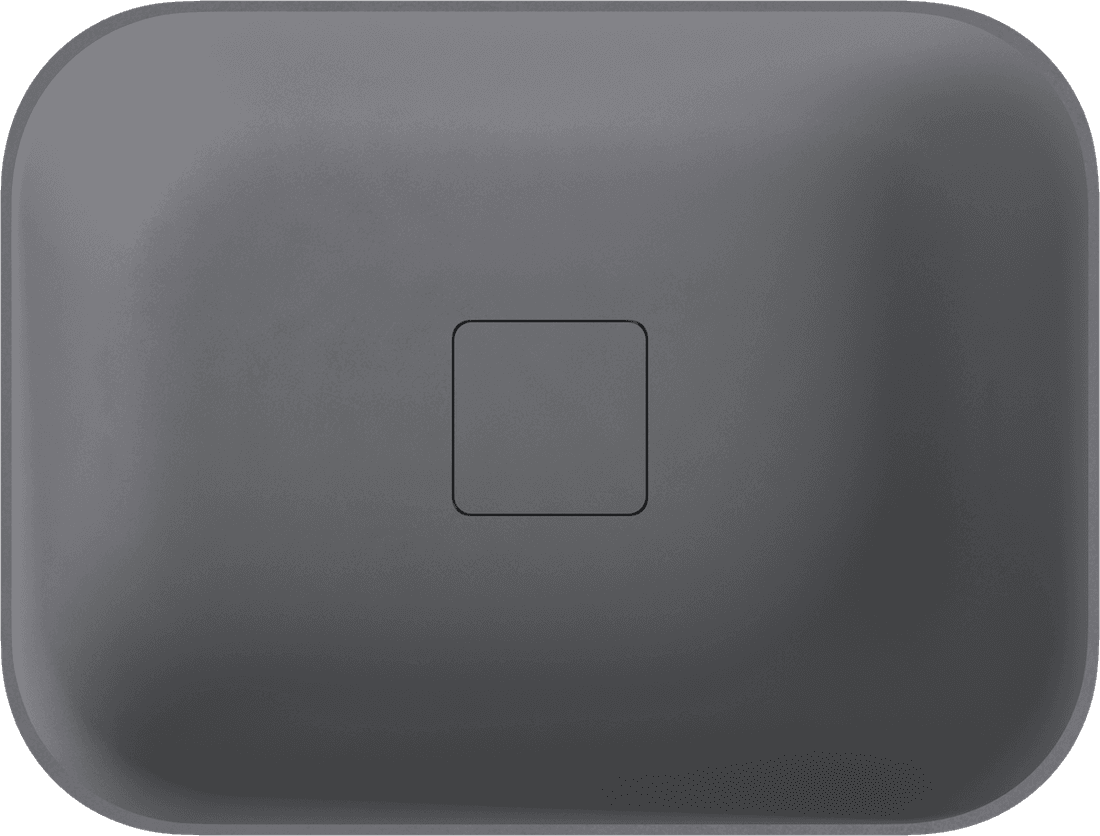 BANERA SQUARE umywalka kompozytowa nablatowa, 50x36cm, szary mat