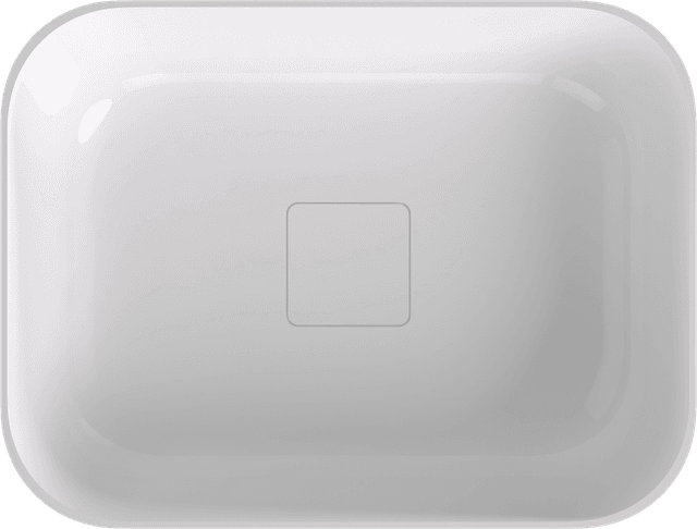 BANERA SQUARE umywalka kompozytowa nablatowa, 50x36cm, biały/szary mat