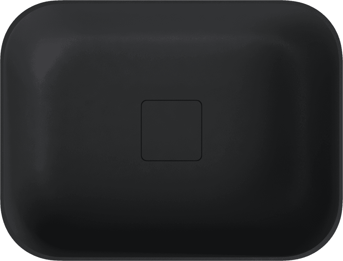 BANERA SQUARE umywalka kompozytowa nablatowa, 50x36cm, antracyt mat