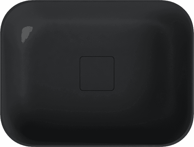 BANERA SQUARE umywalka kompozytowa nablatowa, 50x36cm, antracyt mat