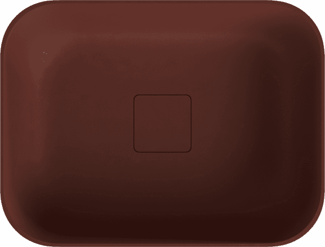 BANERA SQUARE umywalka kompozytowa nablatowa, 50x36cm, brązowy mat