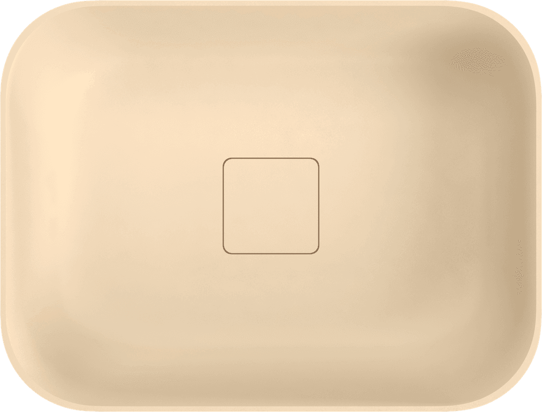 BANERA SQUARE umywalka kompozytowa nablatowa, 50x36cm, beż mat