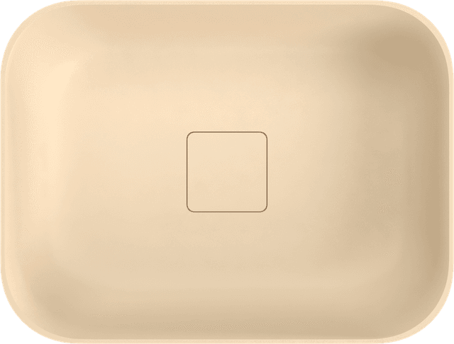 BANERA SQUARE umywalka kompozytowa nablatowa, 50x36cm, beż mat